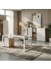 KADIMA DESIGN Büro-Set Schreibtisch Schrank Container Glasfront in Chalet-Eiche-Nb.-Weiß