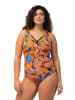 Ulla Popken Badeanzug in kräftiges orange