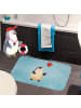 Mr. & Mrs. Panda Badteppich Pinguin Luftballon ohne Spruch in Eisblau