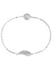 Adeliás Damen Armband Flügel aus 925 Silber mit Zirkonia 20 cm in silber