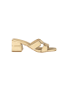 Laura Biagiotti Beige Polyurethan Damen Sandale