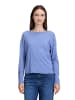 BETTY & CO Strickpullover mit Rundhalsausschnitt in Middle Blue Melange
