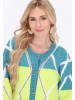 IZIA Cardigan in turquoise lime