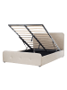 Beliani Doppelbett RENNES in Beige/Schwarz - (W) 150 x (H) 98 x (L) 217 cm