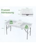 COSTWAY Campingtisch klappbar Eiskühltisch 150 x 60 cm in Weiß