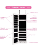 COSTWAY Schmuckschrank mit LED in Weiß