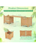 COSTWAY Blumenkasten mit Gartenbank 105 x 26,5 x 29,5 cm in Beige