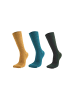 MUNADUNA 3er-Set Classic Socken in Schwarz/Türkis/Grün 35-39