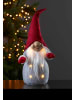 STAR Trading Weihnachtswichtel Joylight, LED Zwerg, rot, 40cm in Silber