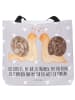 Mr. & Mrs. Panda Tote Bag Schnecken Liebe mit Spruch in Grau Pastell