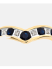 Diamant L'éternel Ring aus 375 Gelbgold mit Diamant mit Saphir