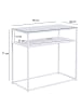 FineBuy Konsolentisch in Weiß / Glas / 80x40x77