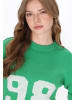 myMo Women Sweater in green white