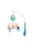 Wisam® Babykarussell-Spieluhr mit Lampe, Rasseln, Teddybären, blau