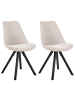 Beliani 2er-Set Esszimmerstuhl HEDLEY in Beige/Schwarz