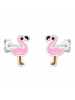 schmuck23 Ohrringe 925 Silber Flamingo in Pink