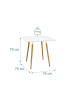 relaxdays Esstisch in Weiß/ Natur - (B)75 x (H)75 x (T)75 cm