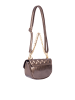 faina Damen Schultertasche Im Metallic-Look in Dunkelgold