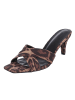 Ital-Design High-Heel Sandalette in Braun und Beige