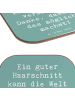 Mr. & Mrs. Panda Tischschoner Spruch Friseur Wunder mit Spruch in Meeresbrise