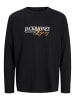 JACK & JONES Junior Langarmshirt Longsleeve Logo-Print Jjjade in black big print