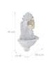 relaxdays Wandbrunnen in Weiß - (B)24,5x (H)40 x (T)13 cm