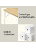 VASAGLE Schreibtisch Barnet in Eichenfarben-Weiß - (B)120 x (H)76 x (T)60 cm