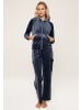 Linga Dore homewear Set Velvet in Dark denim