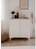Furn.Design Kommode weiß mit Sandstein 88 x 92 cm, Anrichte 2-türig