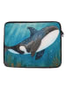 Mr. & Mrs. Panda Laptop Tasche Orca Design ohne Spruch in Weiß