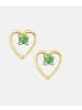 Vanlere Ohrstecker aus 375 Gelbgold mit Smaragd Herz-Design