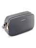 Lazarotti Bologna Leather Umhängetasche Camera-Bag Leder Double-Zip 18 cm in grey