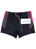 Aquarti Aquarti Herren Badehose Kurz mit Kontrastpaspel in rot/grau