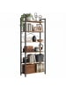 VASAGLE Bücherregal Barnet in dunkelwalnussfarben - (B)78 x (H)185.5 x (T)30 cm