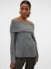 Vero Moda Strickpullover in Medium Grey Melange