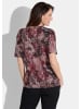 GOLDNER Shirt in bordeaux / pfirsich / schwarz / gemustert