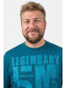 Men Plus Kurzarm T-Shirt in rauchblau