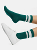 Nur Die  Freizeitsocken Statement Socken mit Stickerei in Mix grün