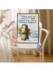 Mr. & Mrs. Panda Bild Pinguin Pommestüte Design mit Spruch in Weiß