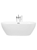 Beliani Freistehende Badewannen CARRERA in Weiß/Silber - (W) 75 x (H) 58 x (L) 160 cm