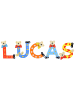 Playshoes Deko-Buchstaben "LUCAS" in bunt