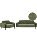 Beliani 2-tlg Sitzgruppe ASKIM in Grün/Schwarz