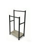 relaxdays Handtuchständer in Schwarz/ Grau - (B)42 x (H)80 x (T)24 cm