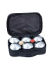 relaxdays 18tlg. Boule Set in Silber/ Schwarz