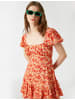 KOTON Kleid in Orange Gemustert