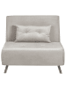 Beliani Schlafsofa FARRIS in Grau/Silber - (W) 100 x (H) 89 x (L) 87 cm