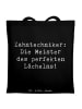 Mr. & Mrs. Panda Stofftasche Spruch Zahntechniker Lächeln mit Sp... in Schwarz