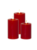 MARELIDA LED Kerzenset 3-teilig in rot