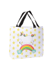 Mr. & Mrs. Panda Tasche Einhorn Regenbogen ohne Spruch in Weiß
