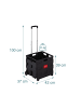 relaxdays 4x Einkaufstrolley in Schwarz - (B)42 x (H)100 x (T)37 cm